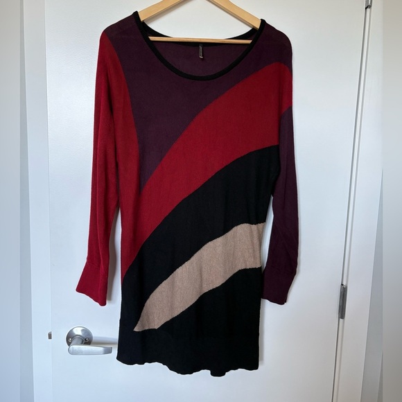 Soyaconcept Multicolor Long Sleeve Sweater Dress | Size XL - Picture 2 of 7
